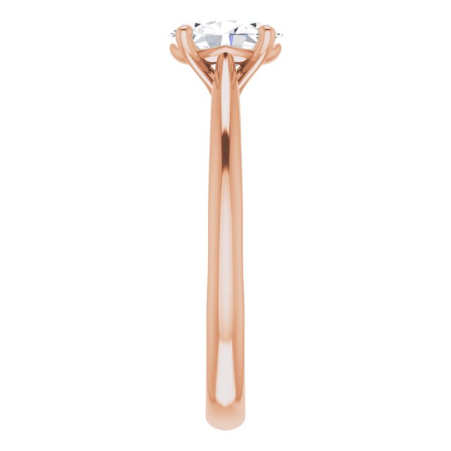 3/4ct Oval Moissanite Solitaire Ring