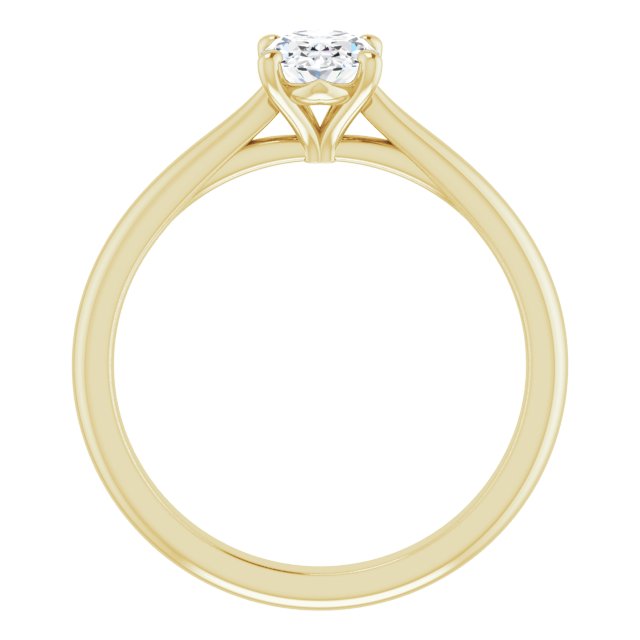 3/4ct Oval Moissanite Solitaire Ring