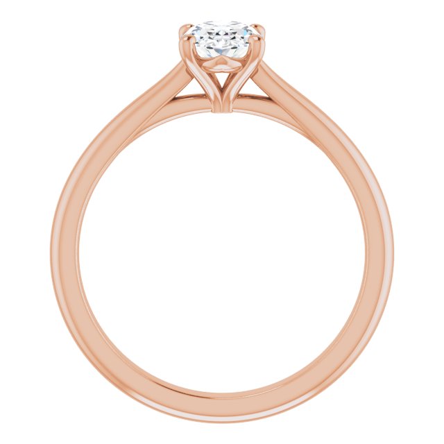 3/4ct Oval Moissanite Solitaire Ring