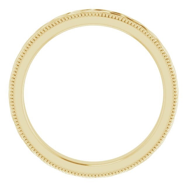 Nature Inspired 3mm Milgrain Wedding Ring