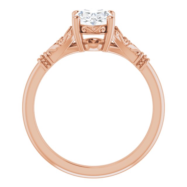 1.25ct Oval Moissanite Vintage Ring