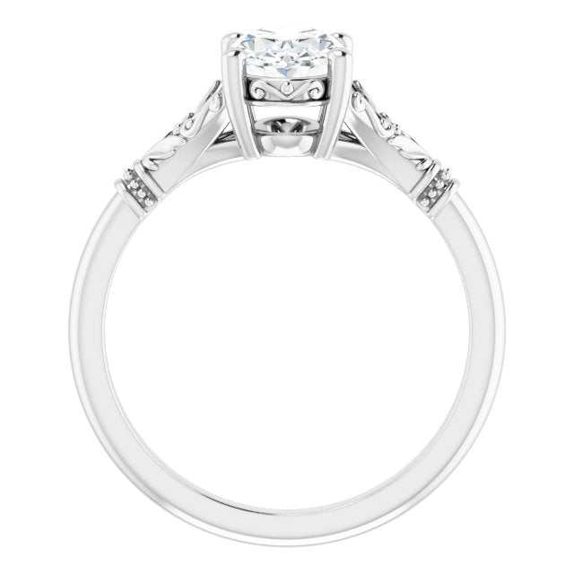 1.25ct Oval Moissanite Vintage Ring