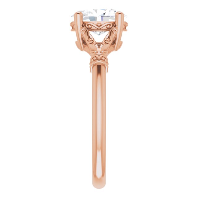 1.25ct Oval Moissanite Vintage Ring