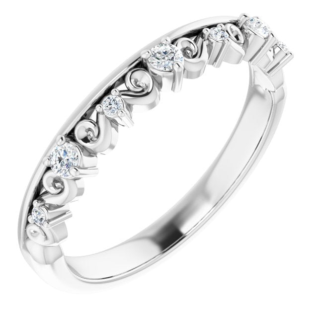 Sculptural Moissanite Anniversary Ring