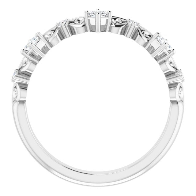 Sculptural Princess Cut Moissanite Anniversary Ring