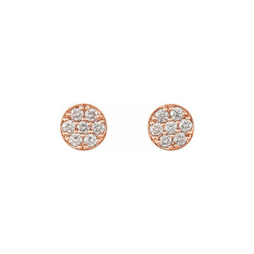 rose gold LG Diamond pave studs