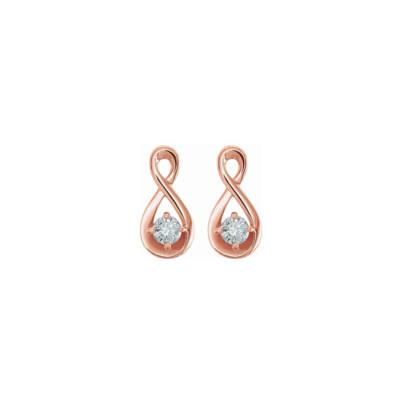 rose gold moissanite infinity earrings