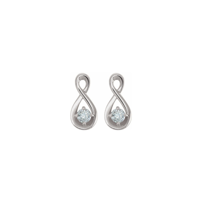 moissanite drop studs infinity