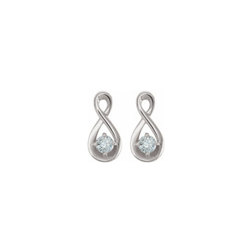 moissanite drop studs infinity