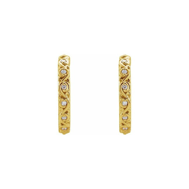 gold sculptural 3/4 hoops