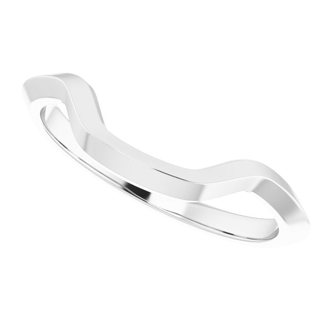 1.9mm Fitted Gold Wedding Band For An Emerald Shape 8 x 6mm Moissanite Ring