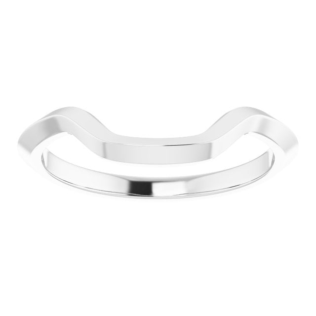 1.9mm Fitted Gold Wedding Band For An Emerald Shape 8 x 6mm Moissanite Ring