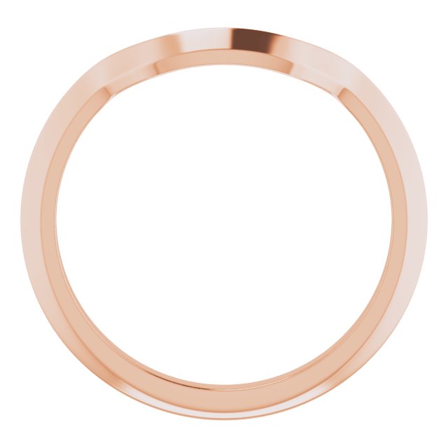 1.9mm Fitted Gold Wedding Band For An Emerald Shape 8 x 6mm Moissanite Ring