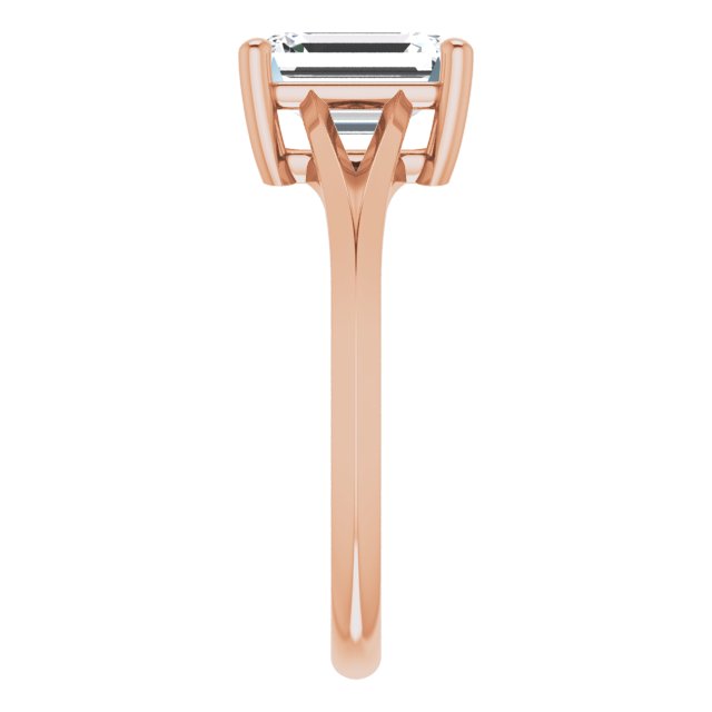 1.75ct Emerald Moissanite Solitaire Ring