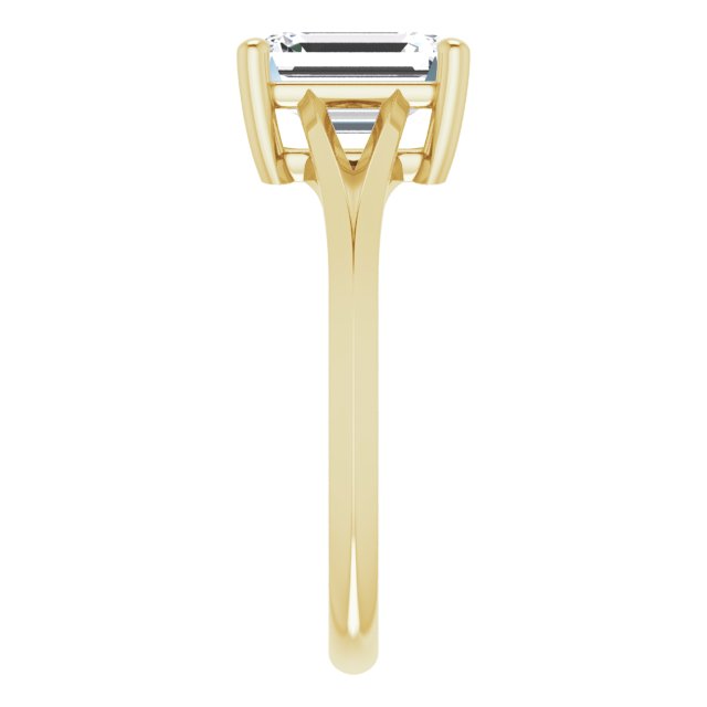 1.75ct Emerald Moissanite Solitaire Ring