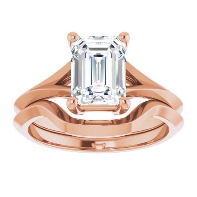 1.75ct Emerald Moissanite Solitaire Ring