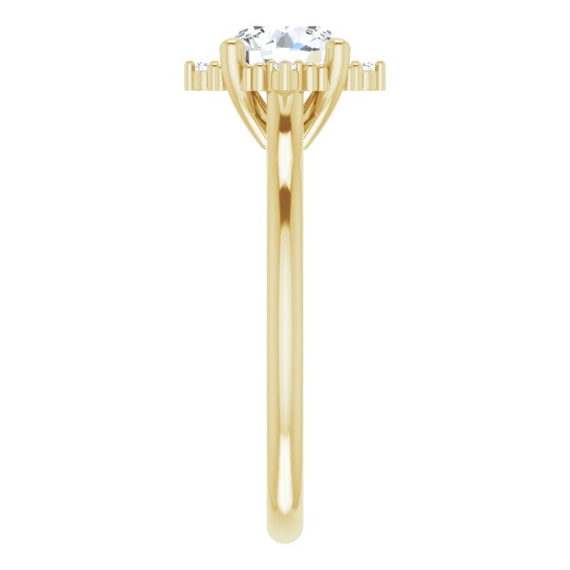 One Carat Brilliant Moissanite Vintage Ring