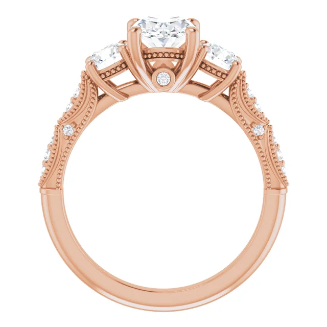 1.85ct Oval Moissanite Vintage Ring