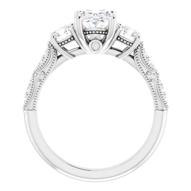 1.85ct Oval Moissanite Vintage Ring